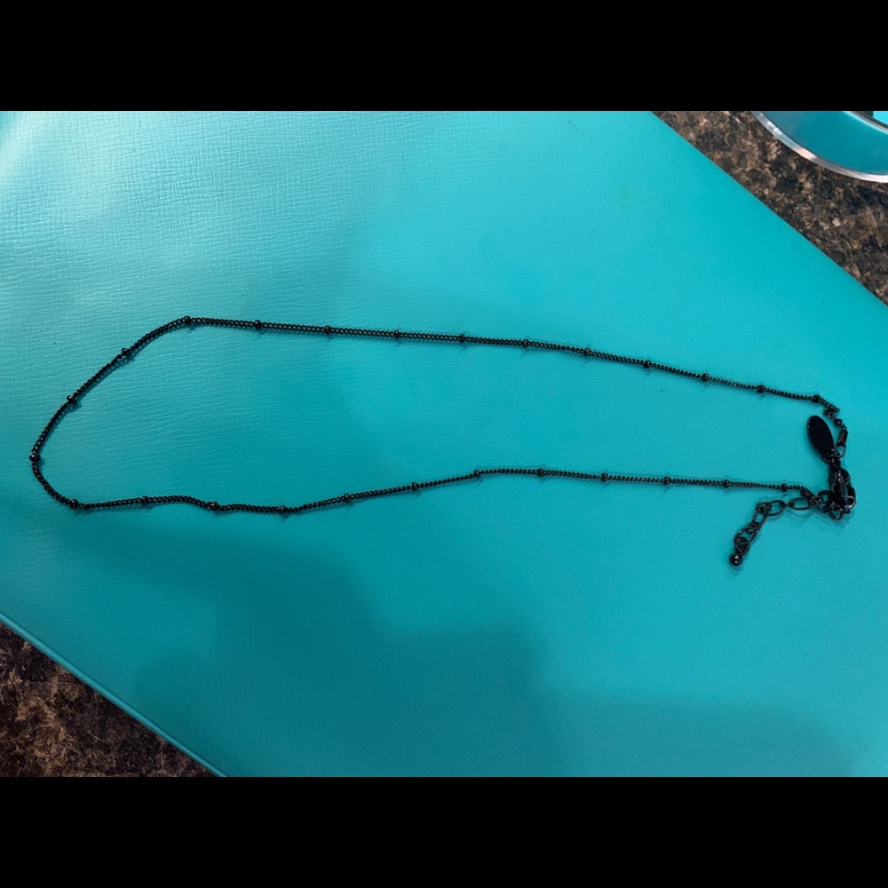 Black Origami Owl ball station chain